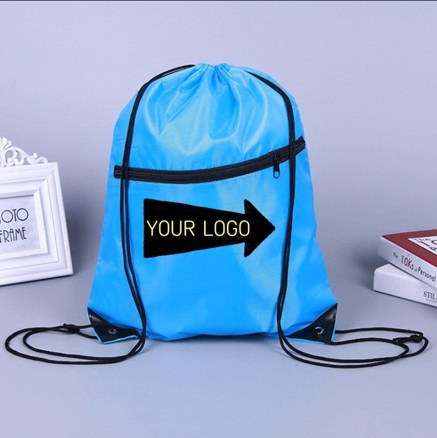 Drawstring Backpack w/ Zipper 5
