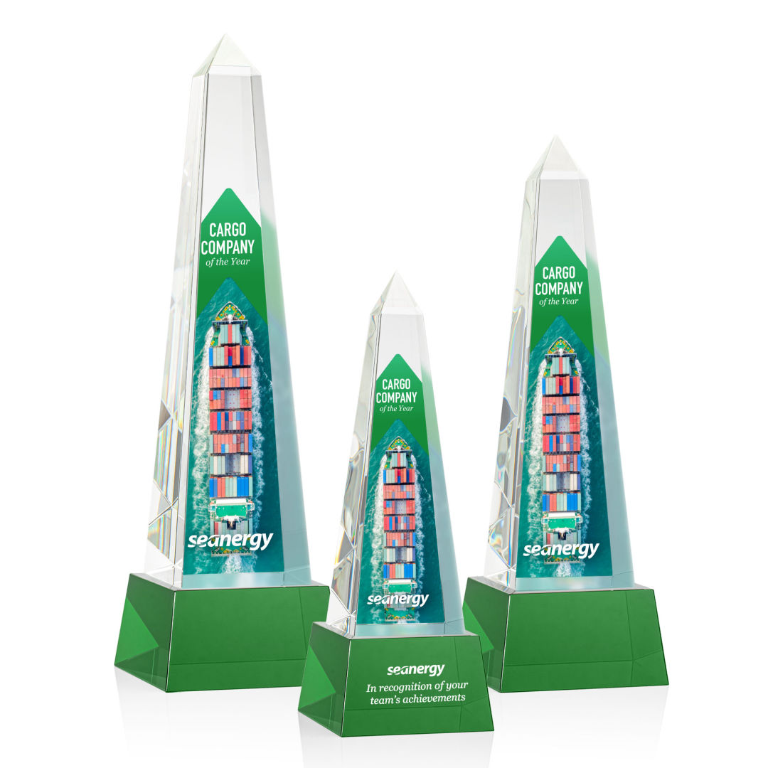 Master Obelisk VividPrint™ Award on Base - Green