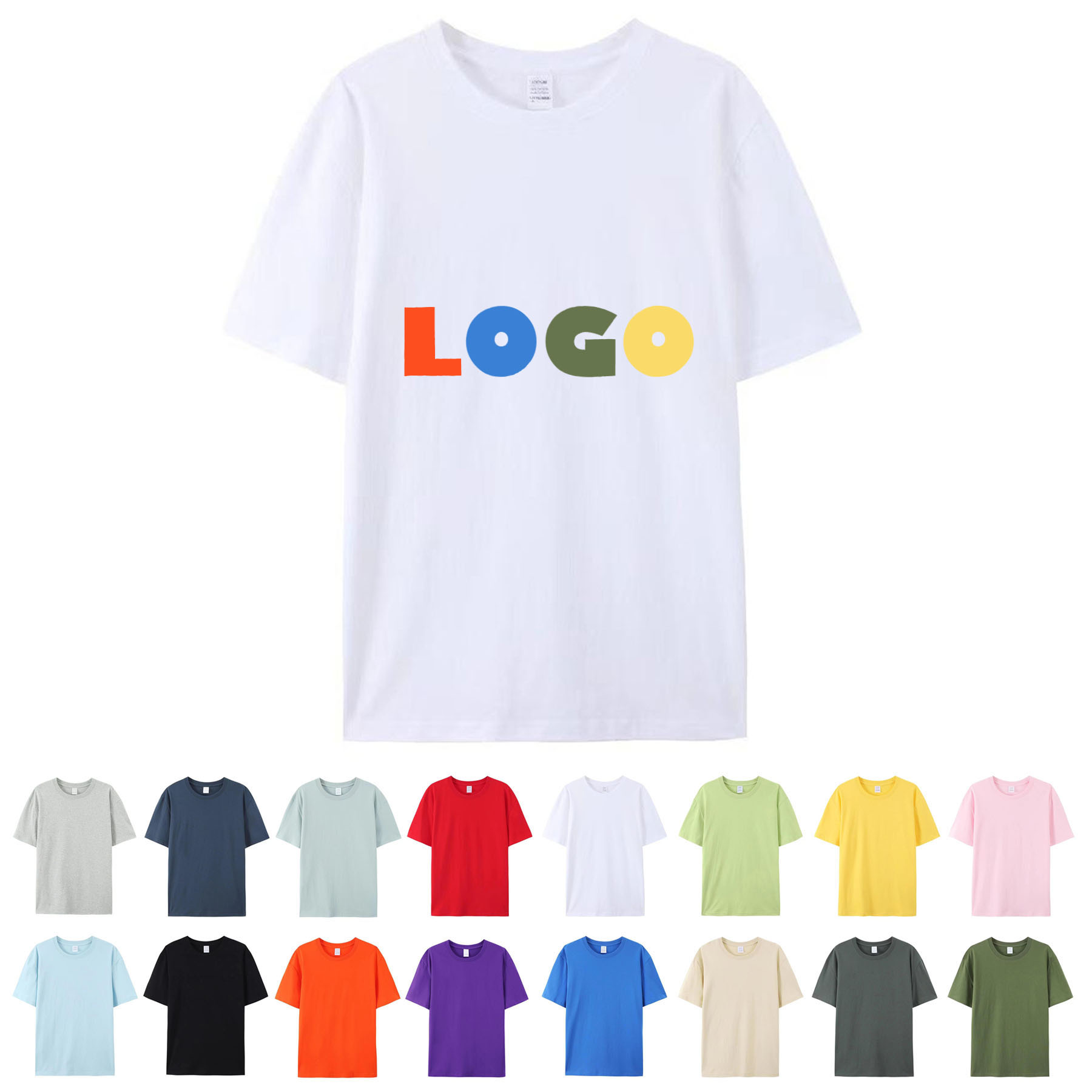Unisex Cotton Short Sleeve Crewneck T Shirt 2