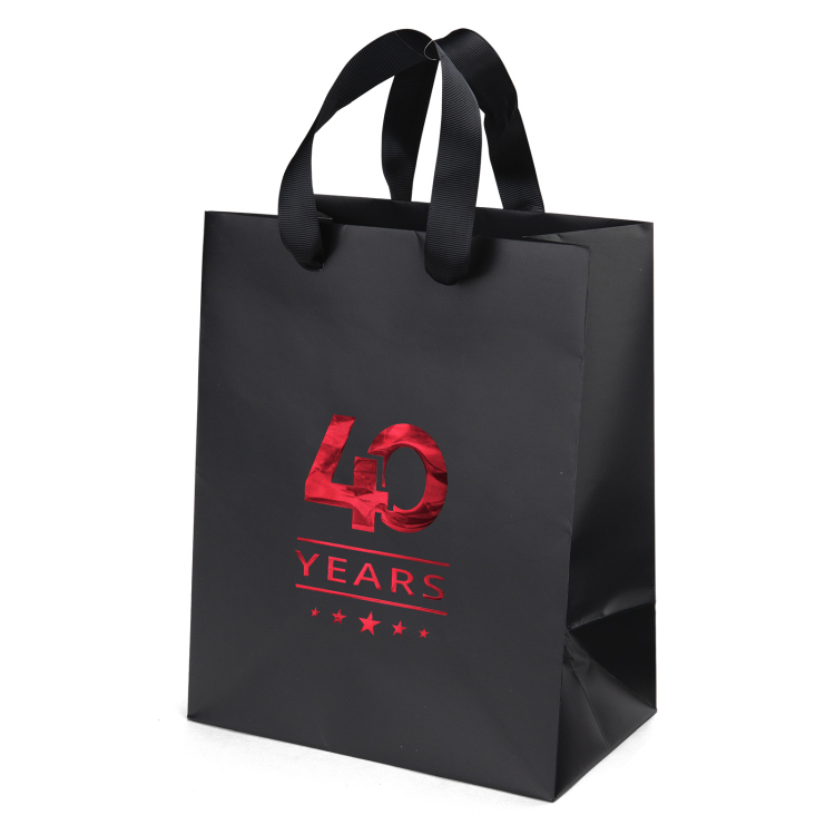 Elizabeth™- Ribbon Handle Matte Eurotote - Foil Print 7