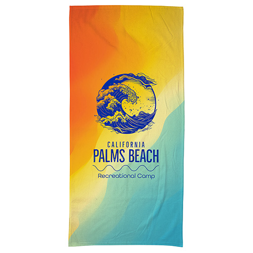 Silk Touch Beach Blanket/Towel 30" x 60" 360GSM Poly/Cotton - Full Color 8