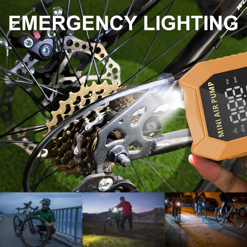 150 PSI Portable Mini Air Pump with LED Light 3