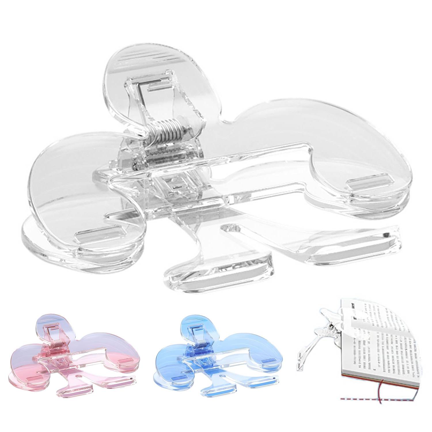 Portable Transparent Plastic Book Clip Reading Stand 6