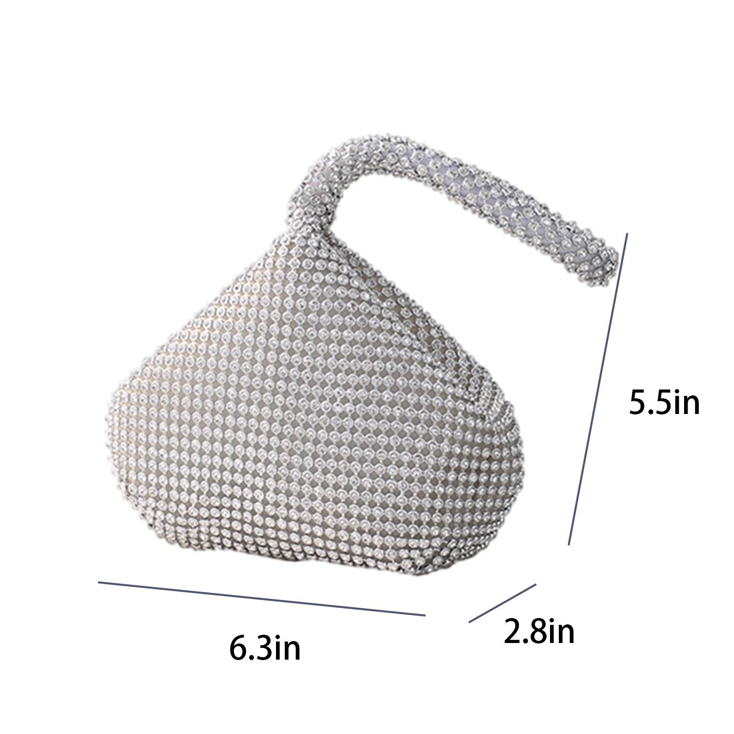 Mini Triangle Diamond Dinner Handbag 5