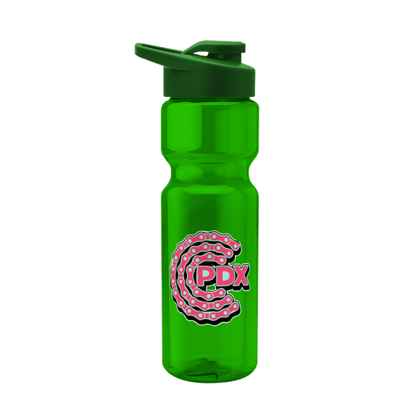 Blazer 28oz Transparent Bike Bottle w/Drink-thru Lid 865