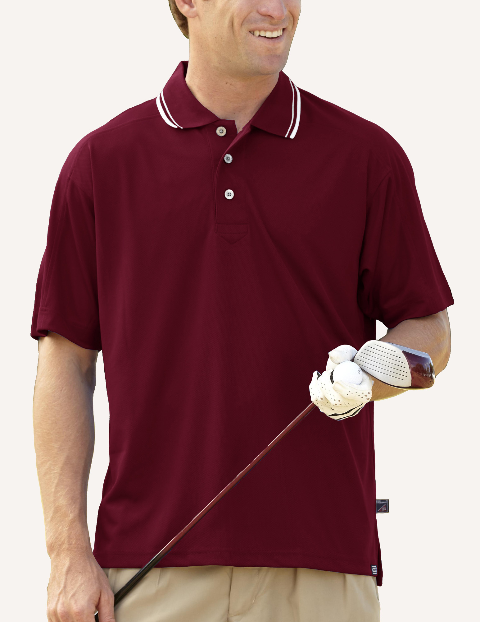 Men's Pacifica Birds Eye Solid Polo Shirt 9