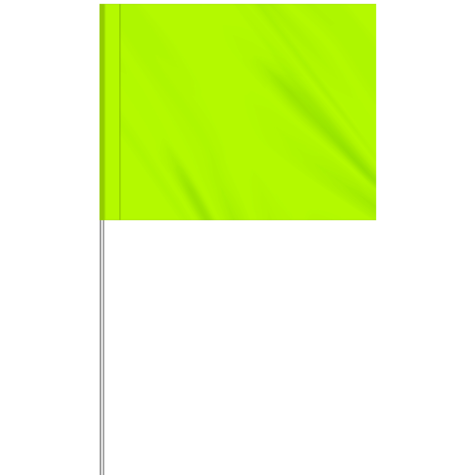 1-Color 4" x 5" Custom Vinyl Marking Flag w/ 18" Fiberglass Staff 21