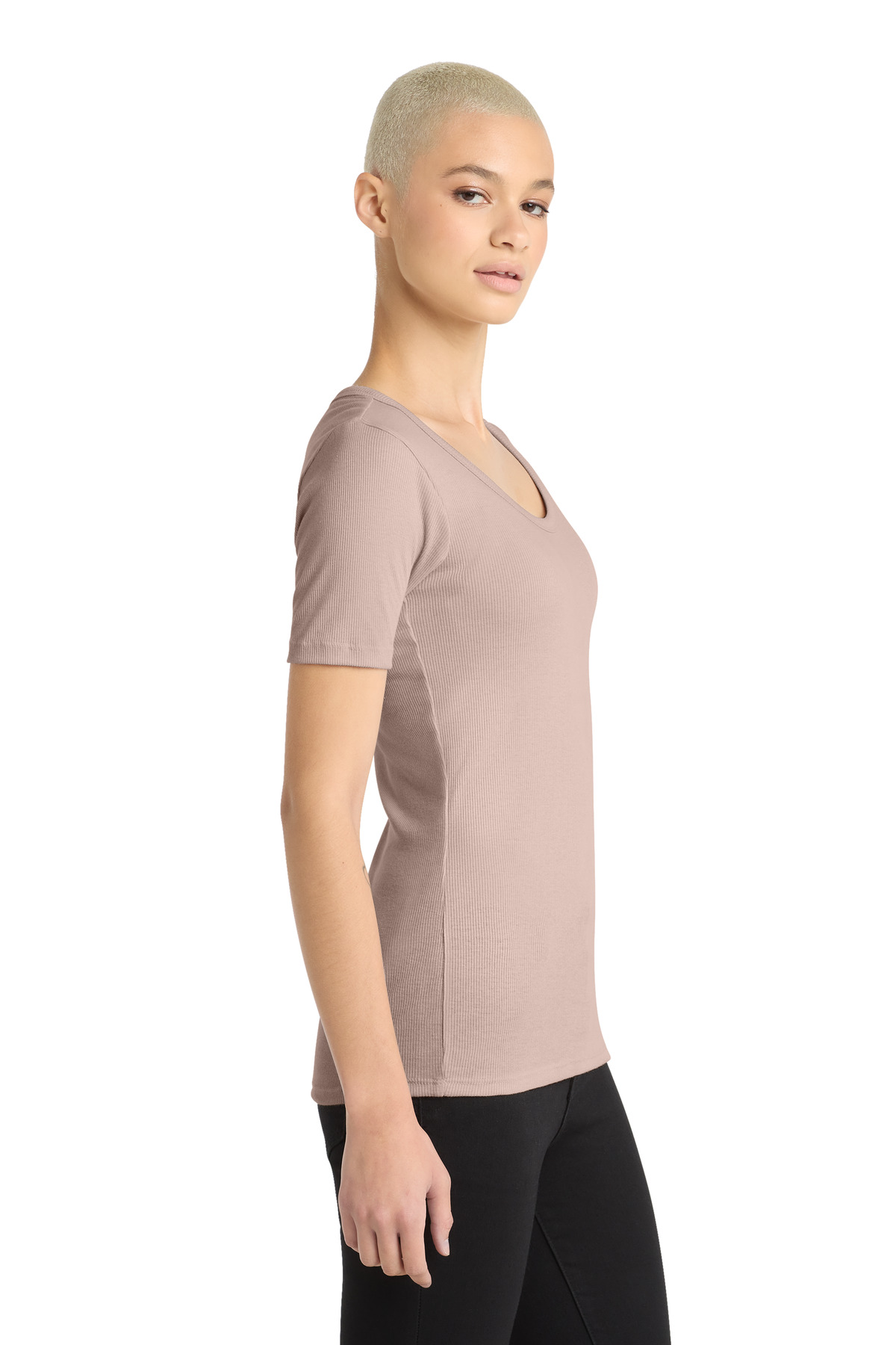 District Women's V.I.T. Rib Scoop Neck Tee DT6020 9