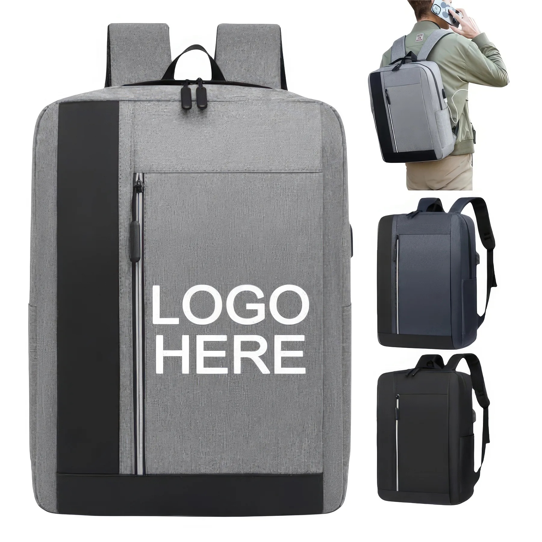 Business Computer Backpack with USB Charging Port 1