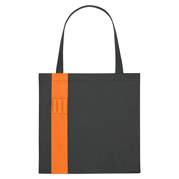 Non-Woven Colony Tote With Color Band -15x15 5