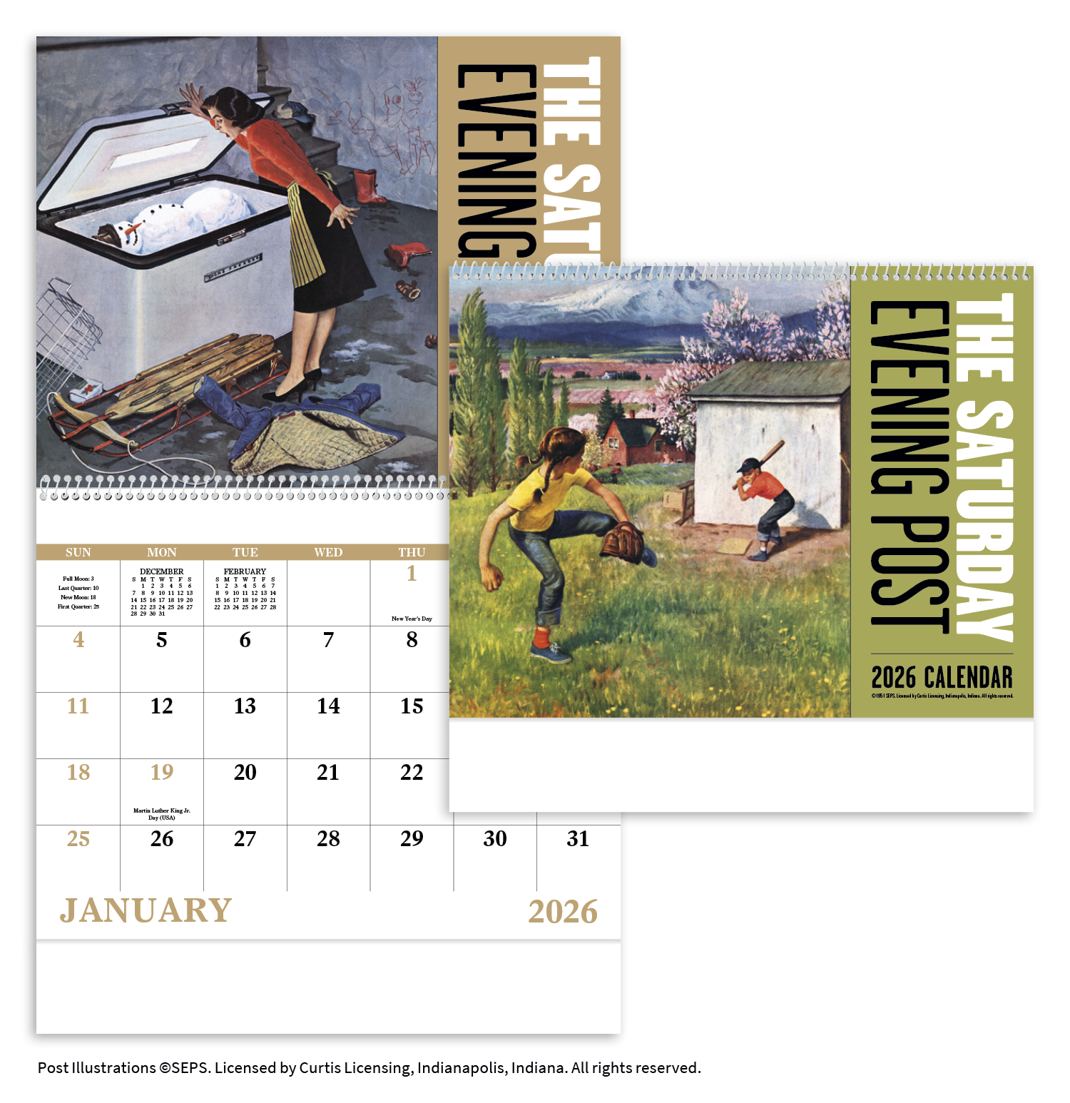 Good Value™ The Saturday Evening Post - Spiral Calendar 14