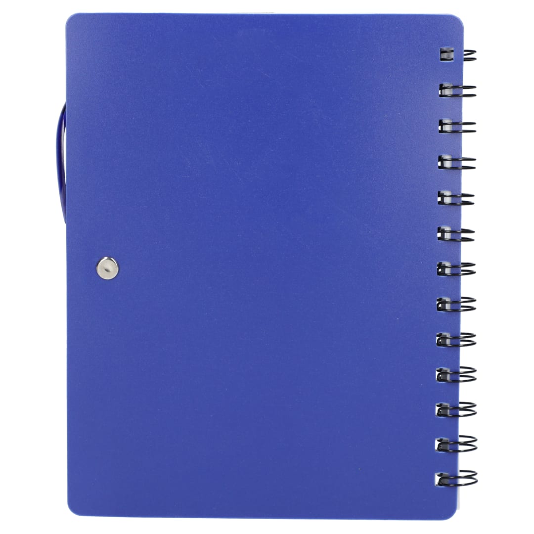 5" x 7" Recycled Dual Pocket Spiral Notebook w Pen 143