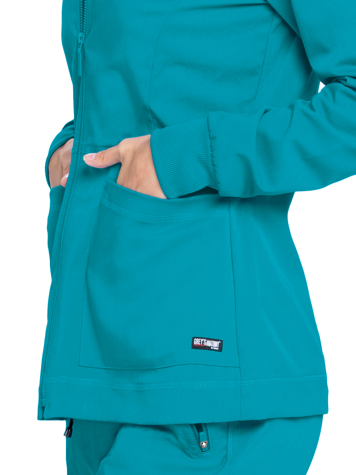 Grey's Anatomy Spandex Stretch - Women's Three-Pocket Millie Warm-Up Jacket 48