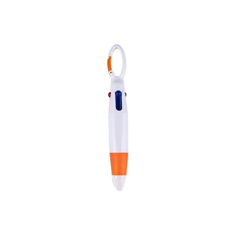 Four Color Retractable Button Pen Plastic 6