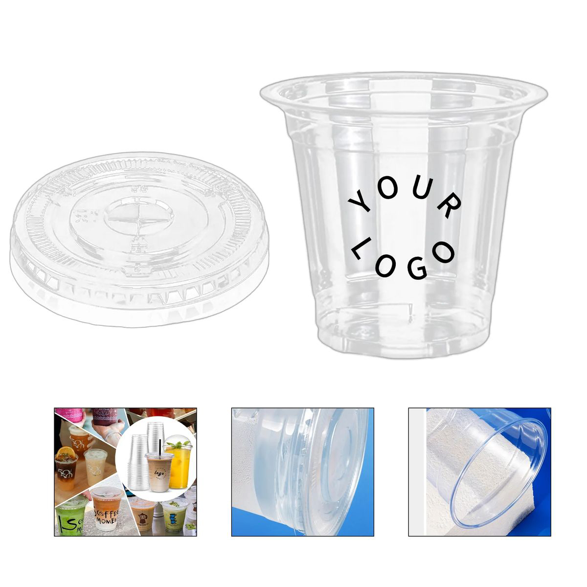Drink Cup Disposable PET Plastic 12OZ 3