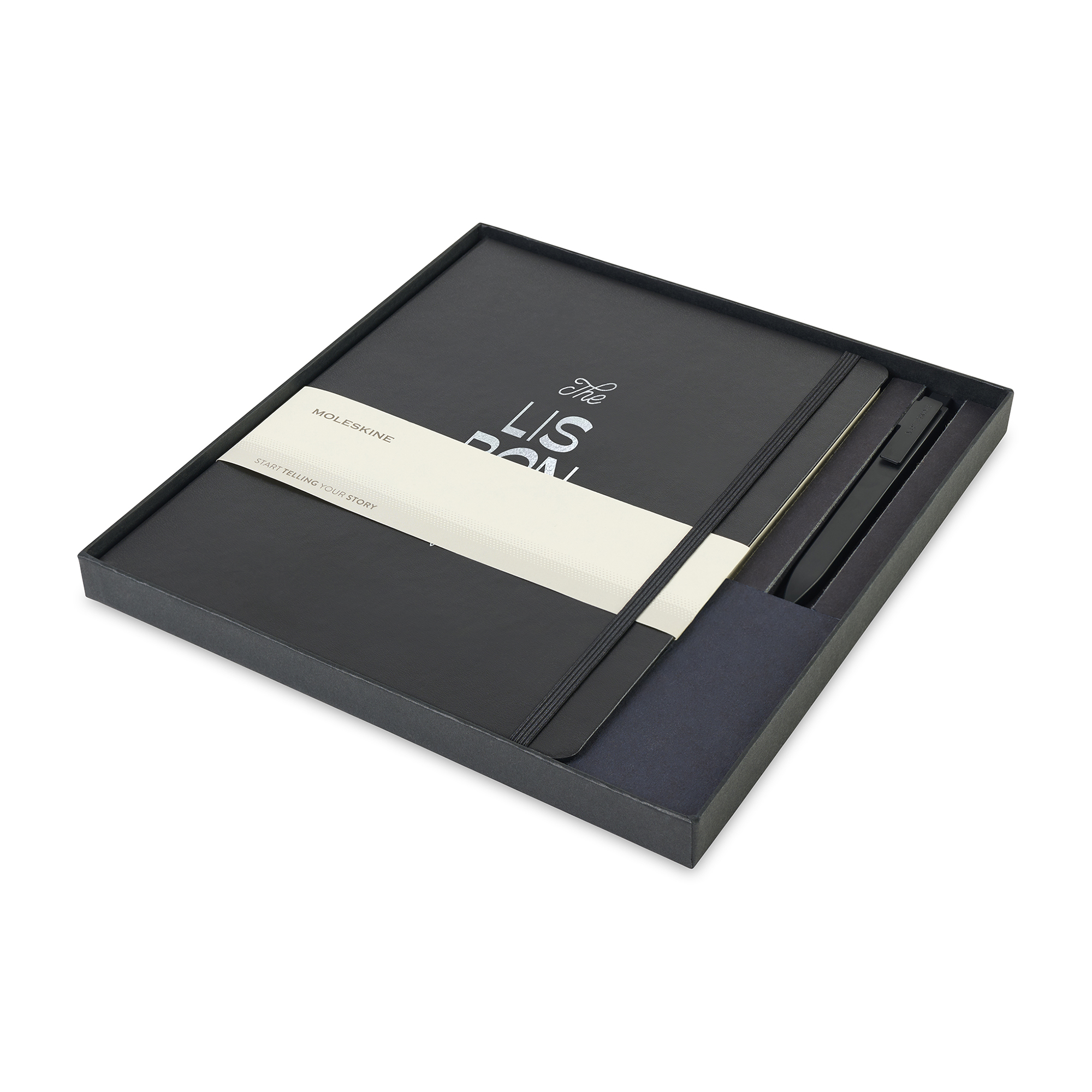 Moleskine® X-Large Notebook and GO Pen Gift Set 8