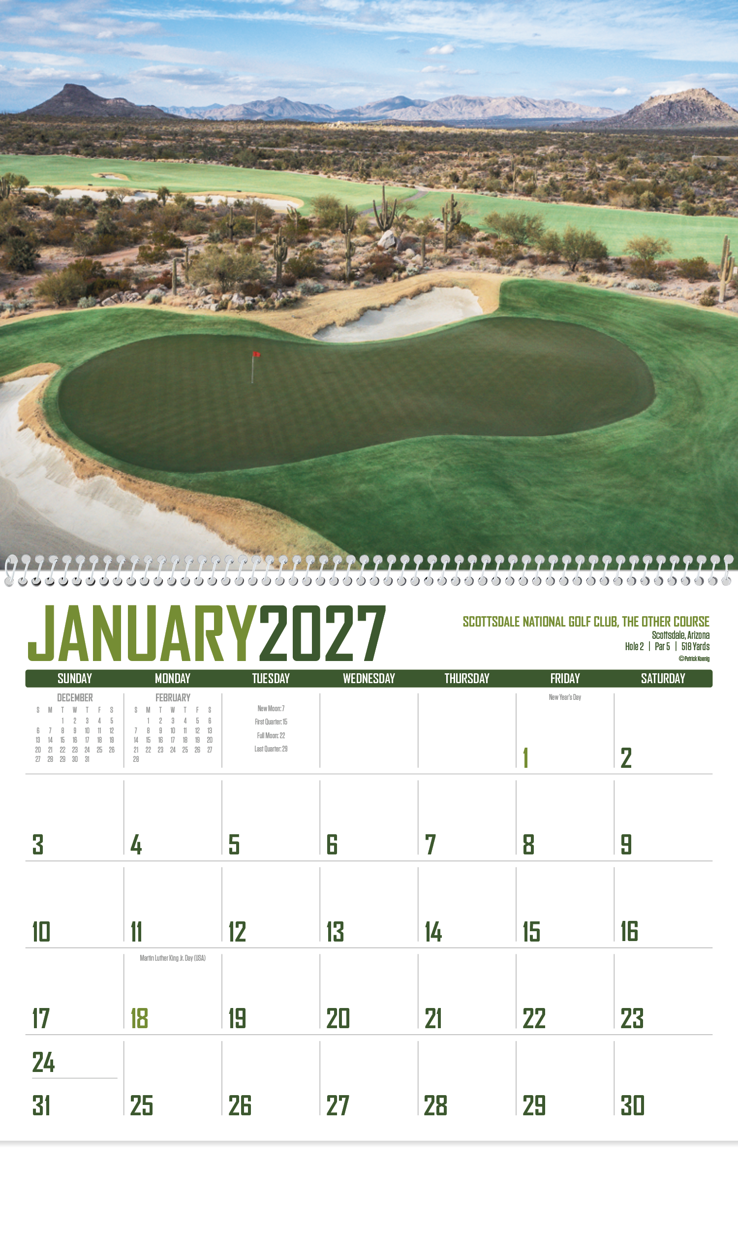 Triumph® Calendars Golf Calendar 18