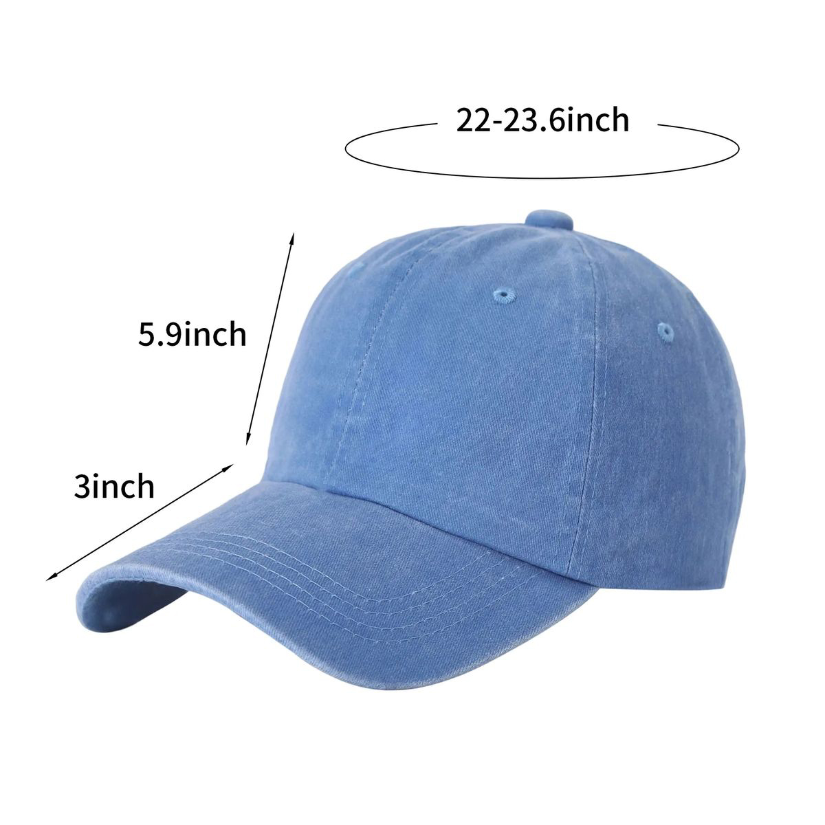 Adjustable Washed Cotton Cap with Curved Visor 21