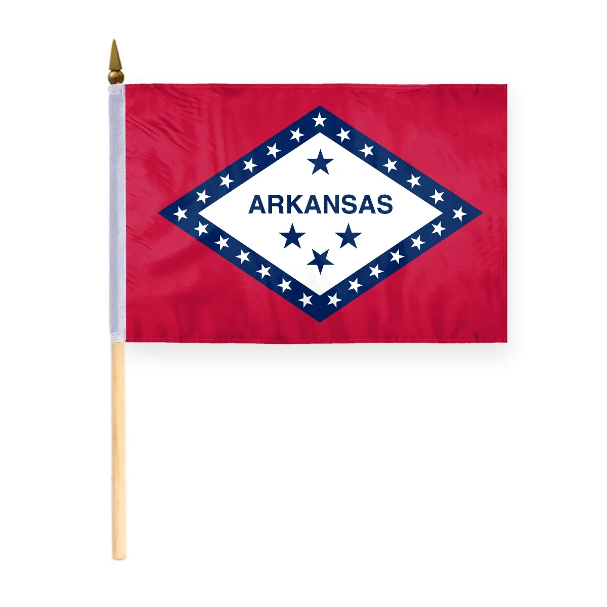 4"x6" & 12"x18'' Arkansas ePoly Printed Stick Flags 1