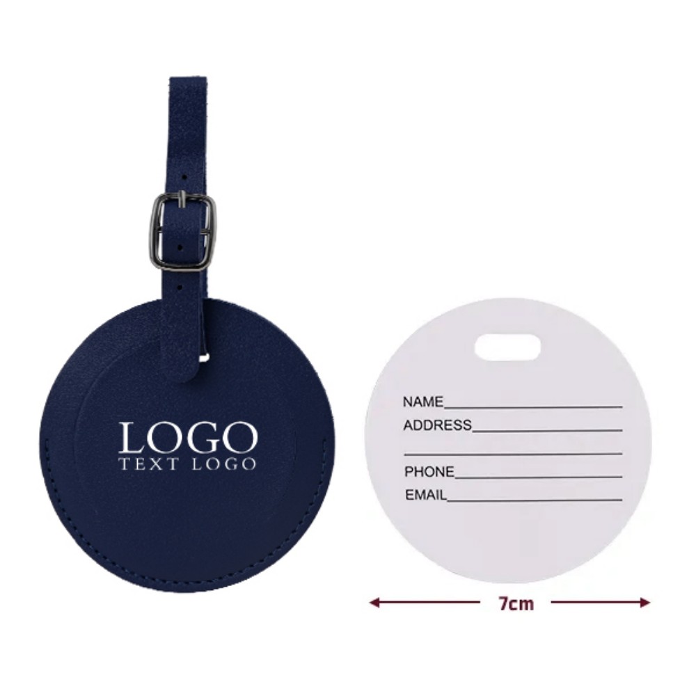 Round Flap Luggage Tags With Logo 2