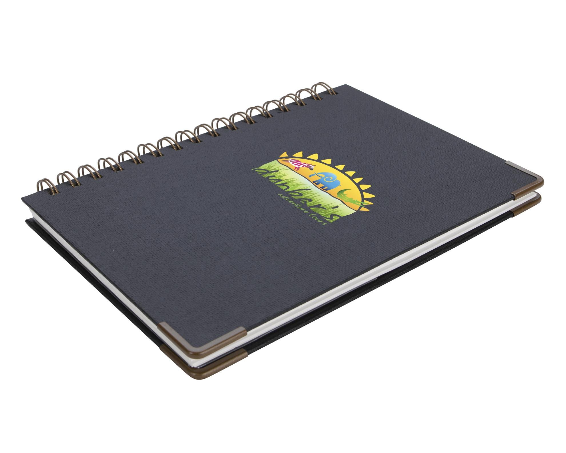 Good Value™ Woven Paper Hardback With Metal Accents Notebook 4