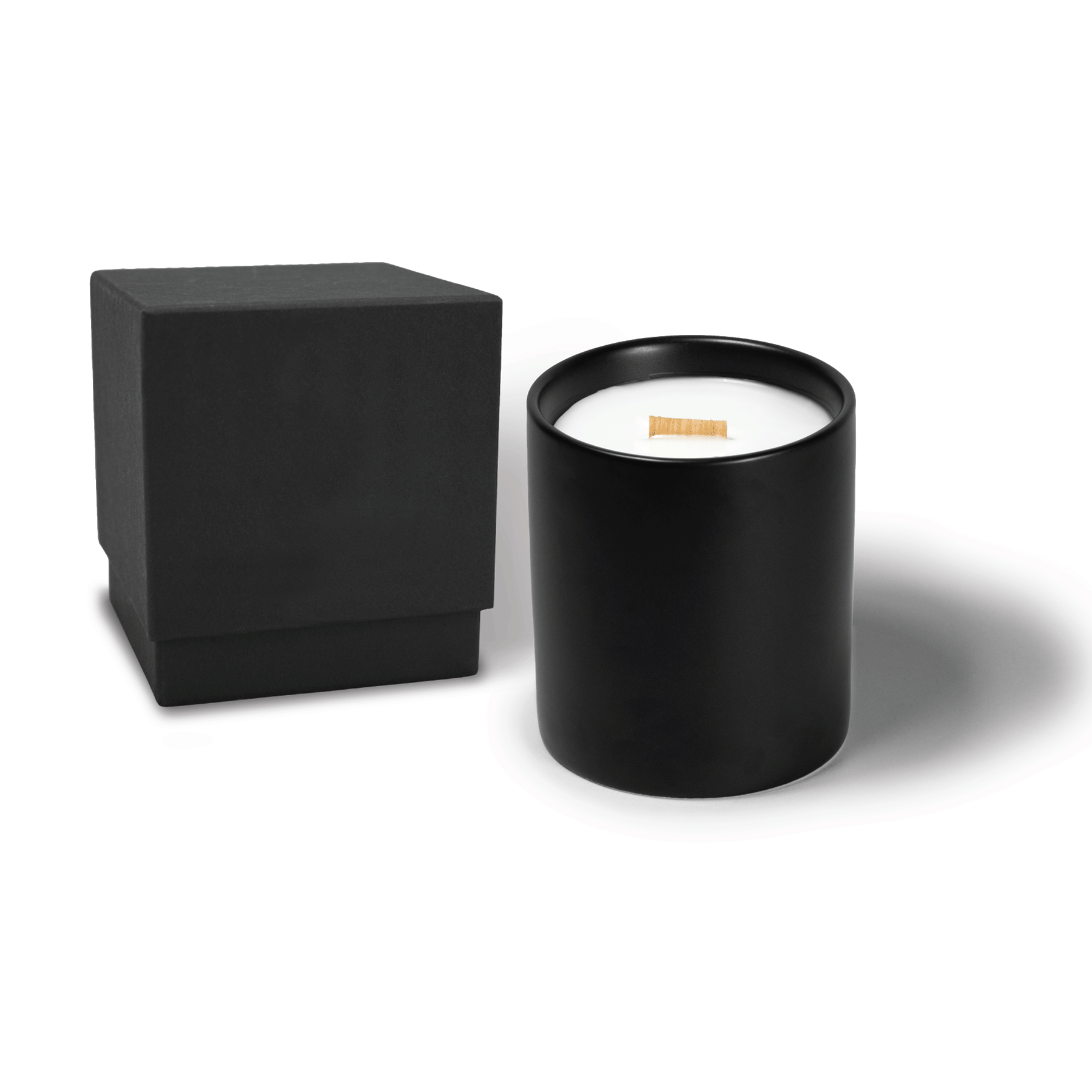14 oz Black Ceramic Tumbler Candle with Box