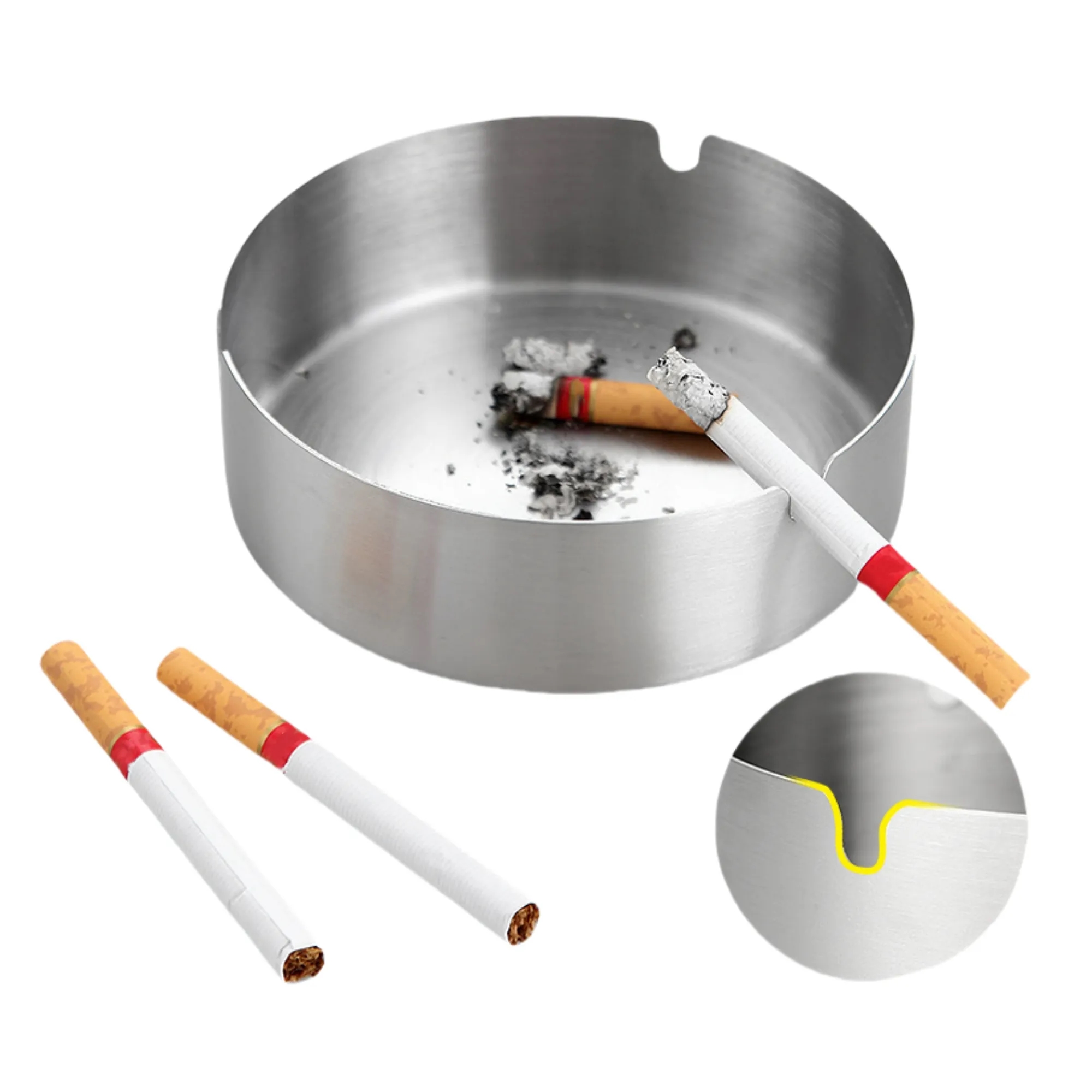 Thickened Stainless Steel Ashtray 4