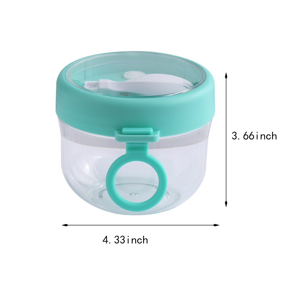 Portable salad bowl oatmeal yogurt breakfast cup with spoon 1