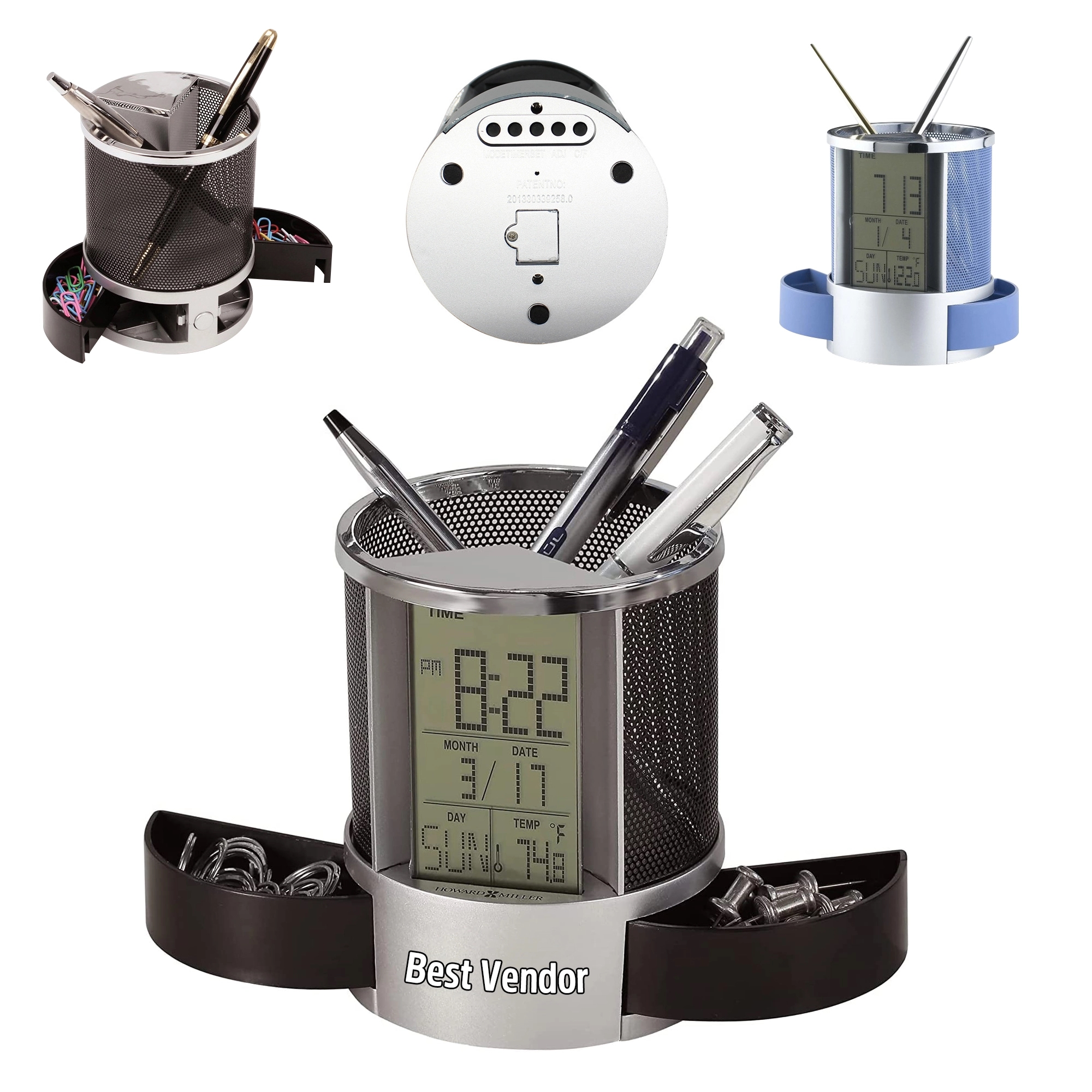 Digital Alarm Clock Pen Holder 2