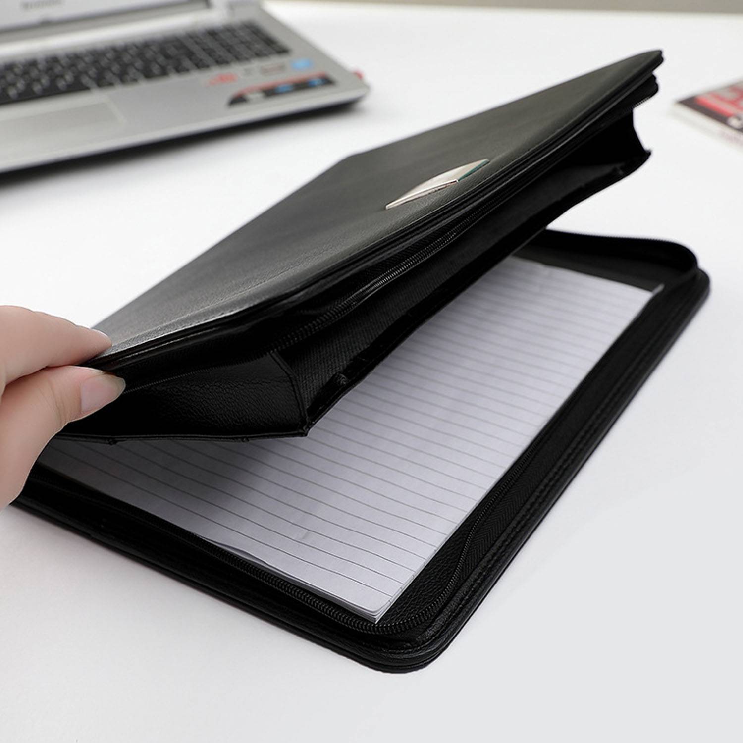 PU Zippered Portfolio Notepad 2