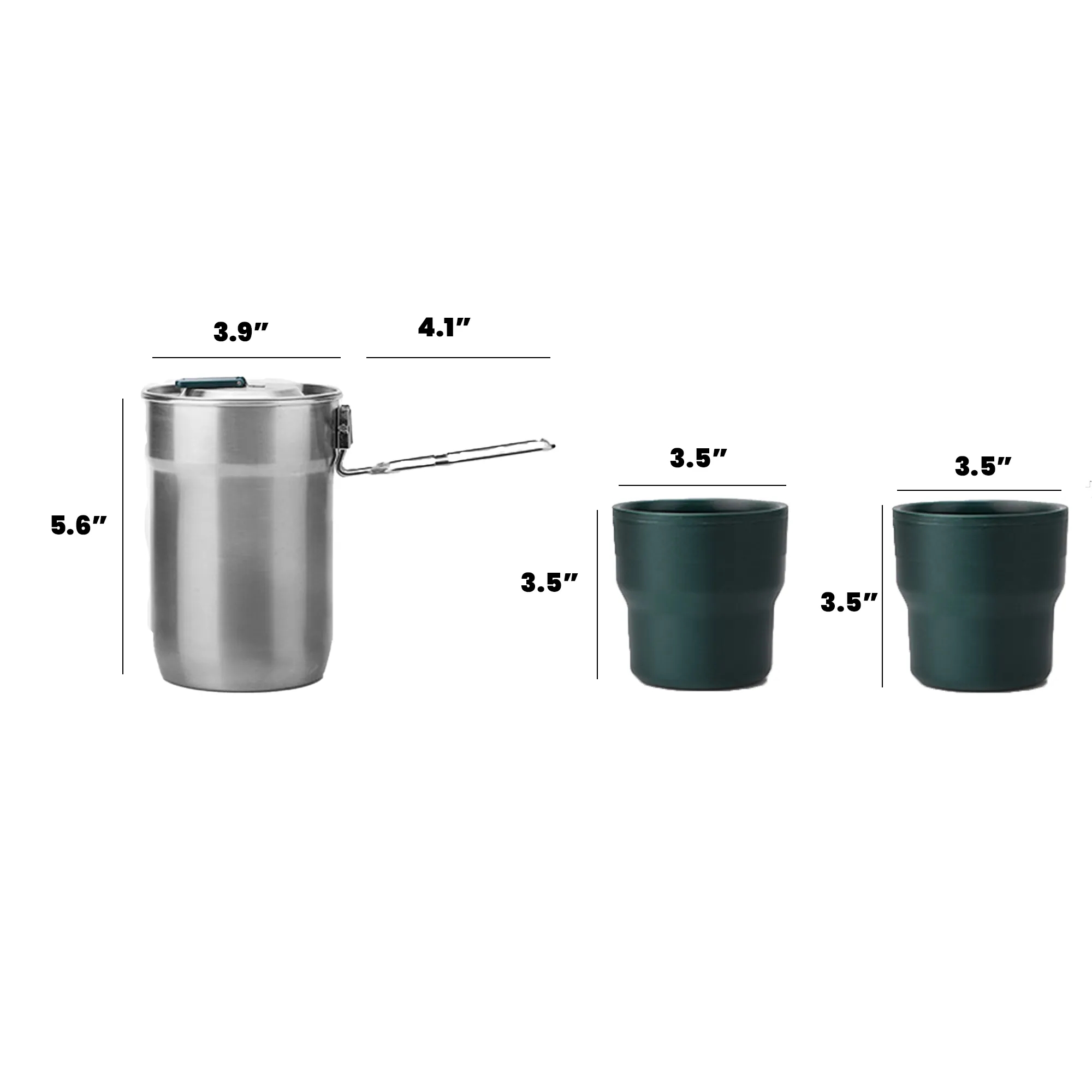 Foldable Locking Handle Camping Cookware Cup 7