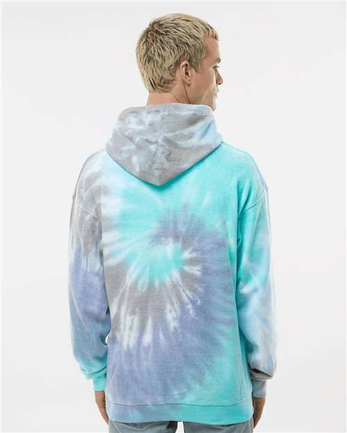 Unisex Tie-Dyed Cloud Inside-Out Fleece Hooded Sweatshirt - 8600 1