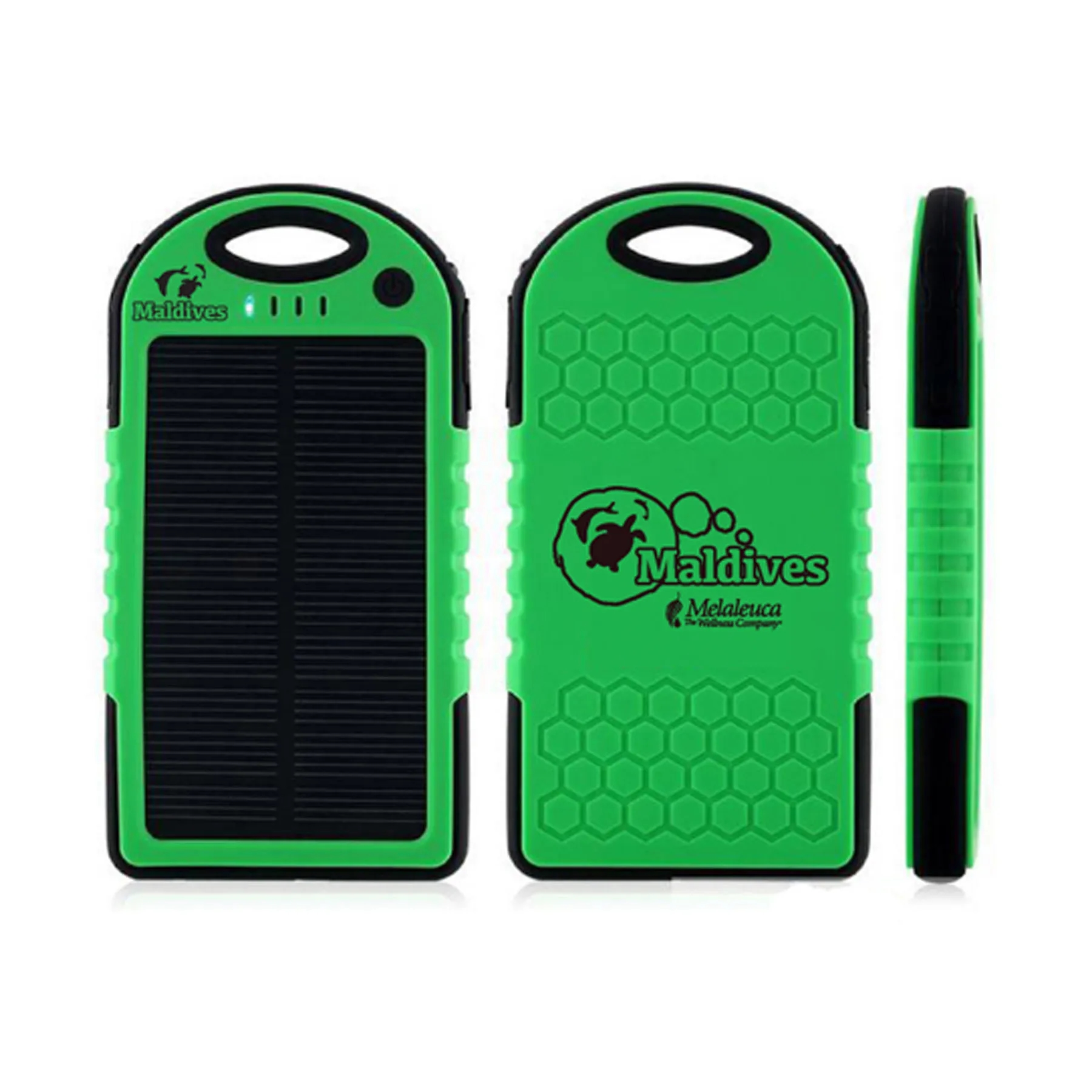 STOCK ! 5000mAh Solar Power Charger with Carabiner 4