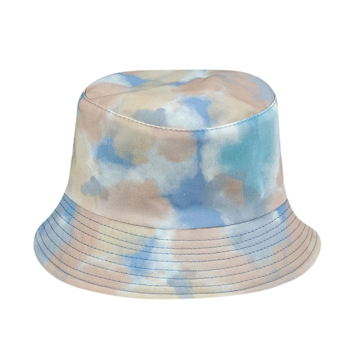 Plastic Tie Dye Hat with Foldable Double Sided Design 43