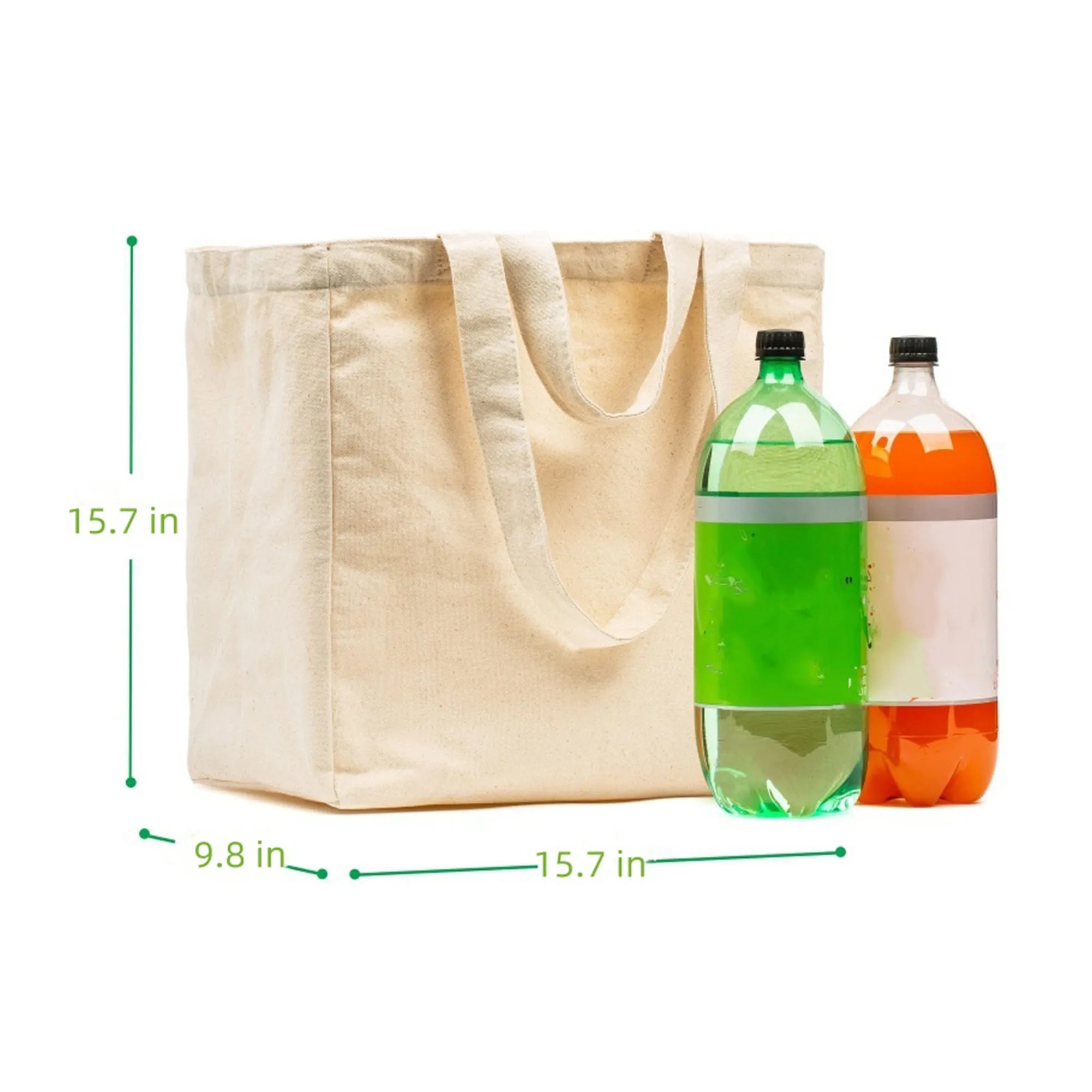 Canvas Grocery Bag, custom tote bag with logo imprint 2