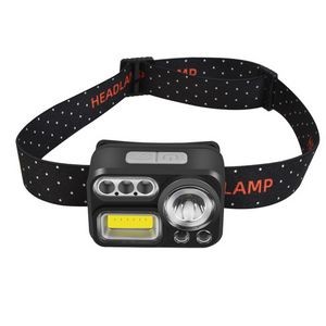 RGB Lights Sensitive Rechargeable Head Flashlight 17