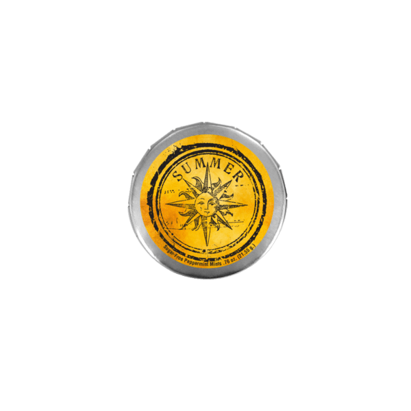 2 1/8" Large Round Push Tin with Mints 25