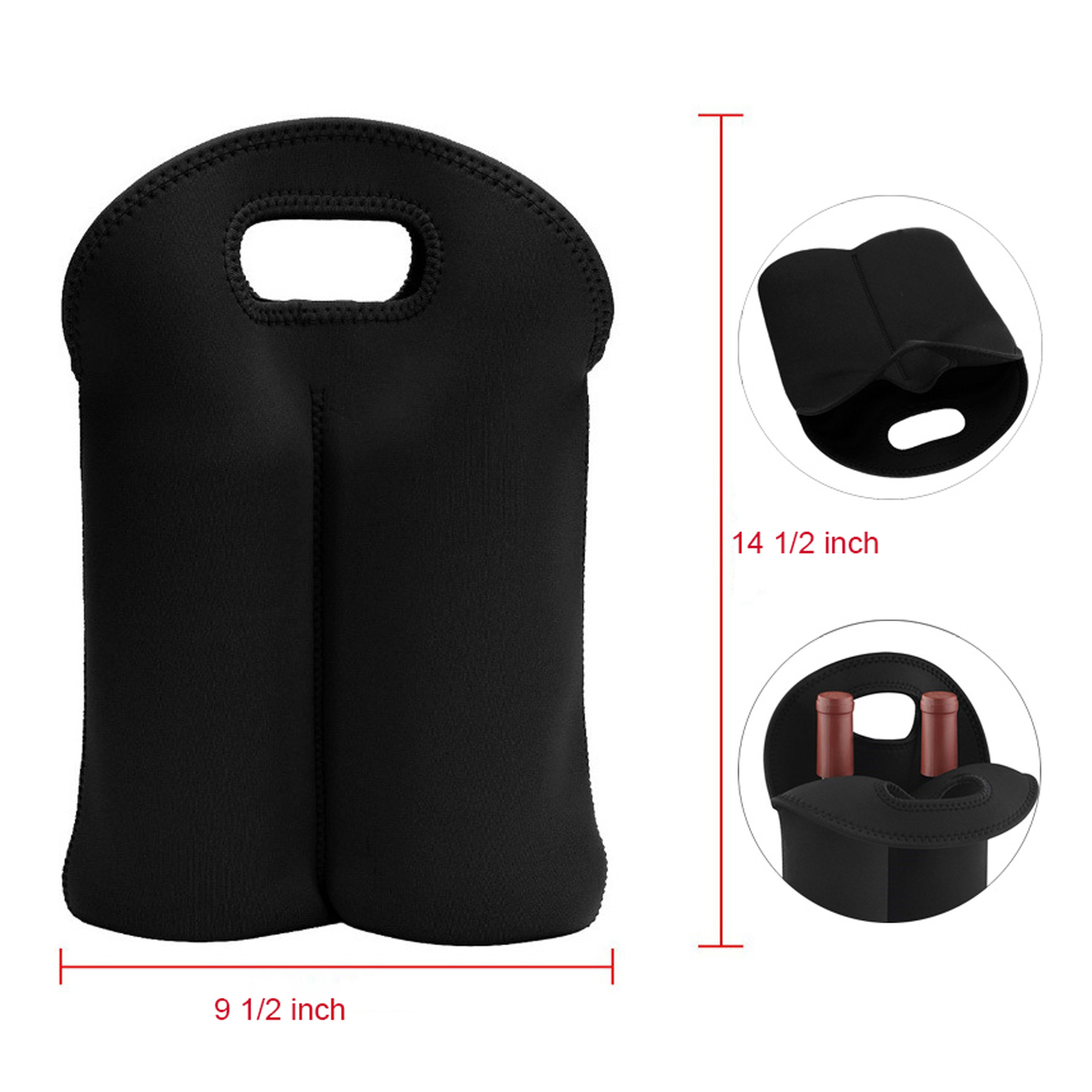 Insulated Neoprene Double Wine Tote 2