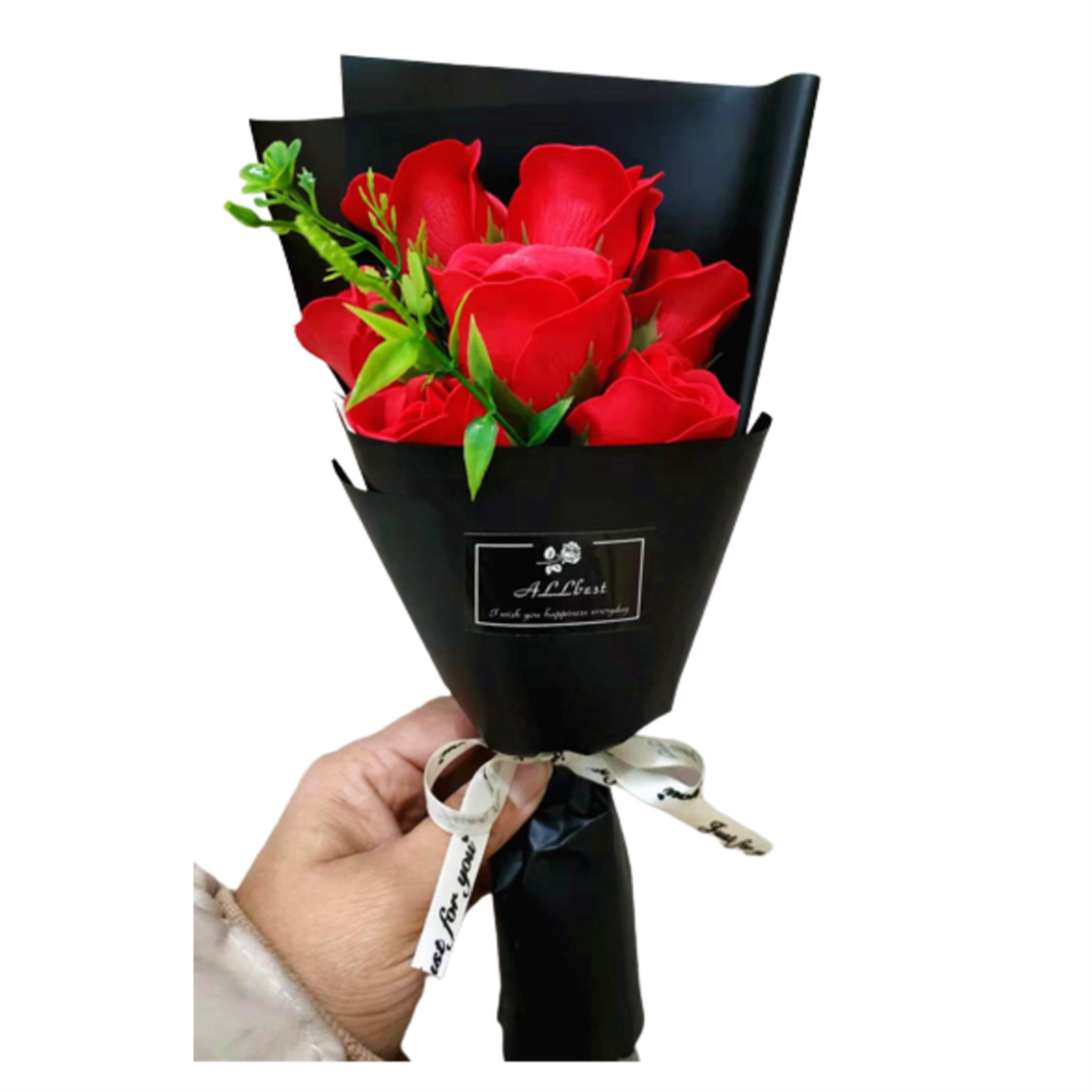 Soap Rose Bouquet With Custom Sticker 2