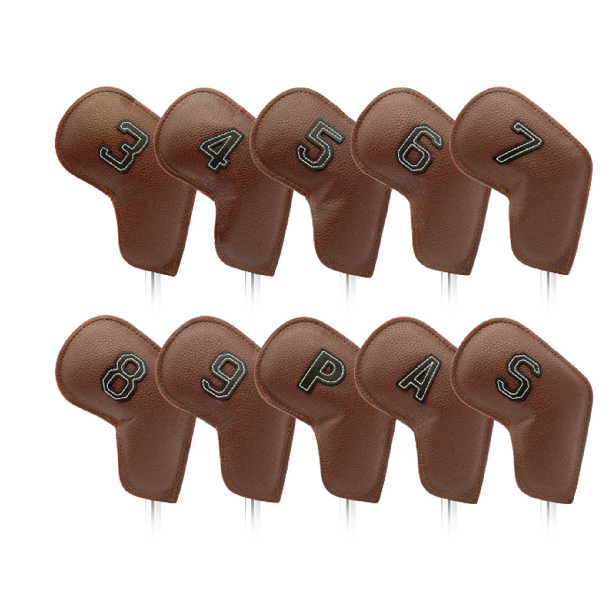 Stylish 10 PCS Leather Golf Club Cover Set 3