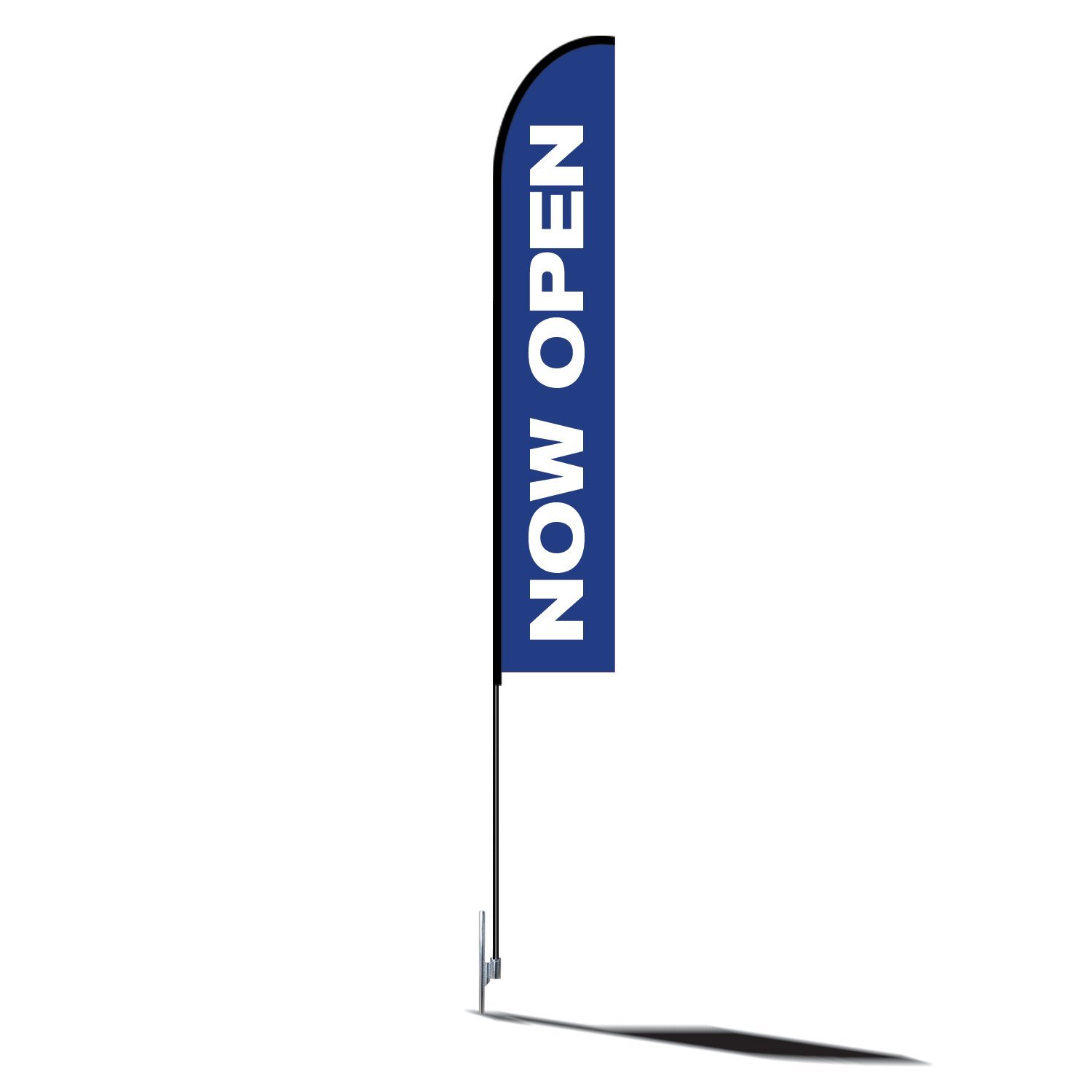 NOW OPEN Print Flag Kit 15' Feet Feather Flag Sign feather banner Outdoor Banner 2