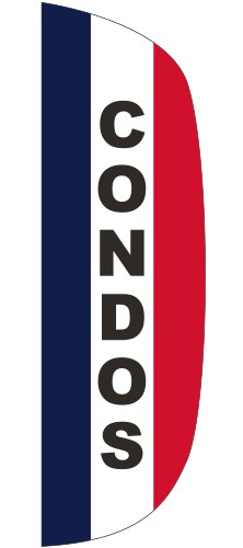 "CONDOS" 3' x 10' Message Flutter Flag 1