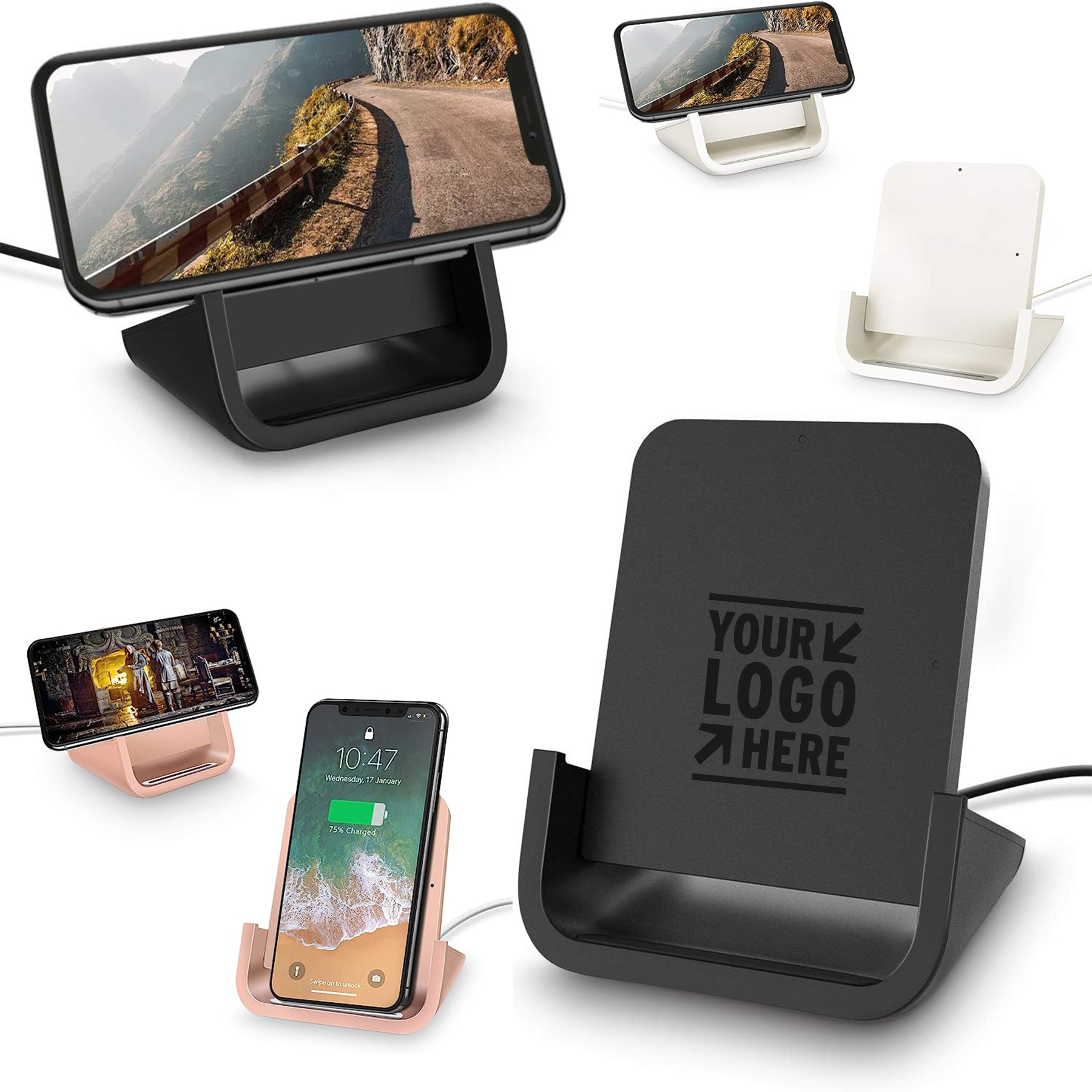 10/7.5/5W Wireless Charging Stand Cordless Charger 2