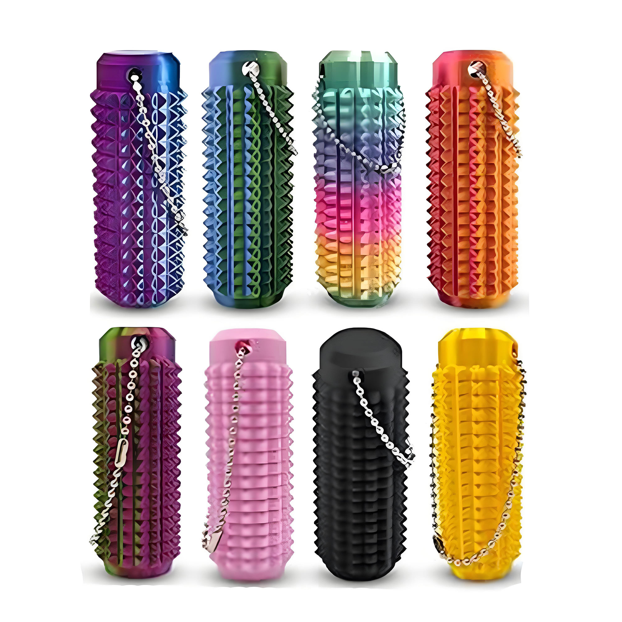 3D Printed Portable Massage Shaft Decompression Toy Keychain 2