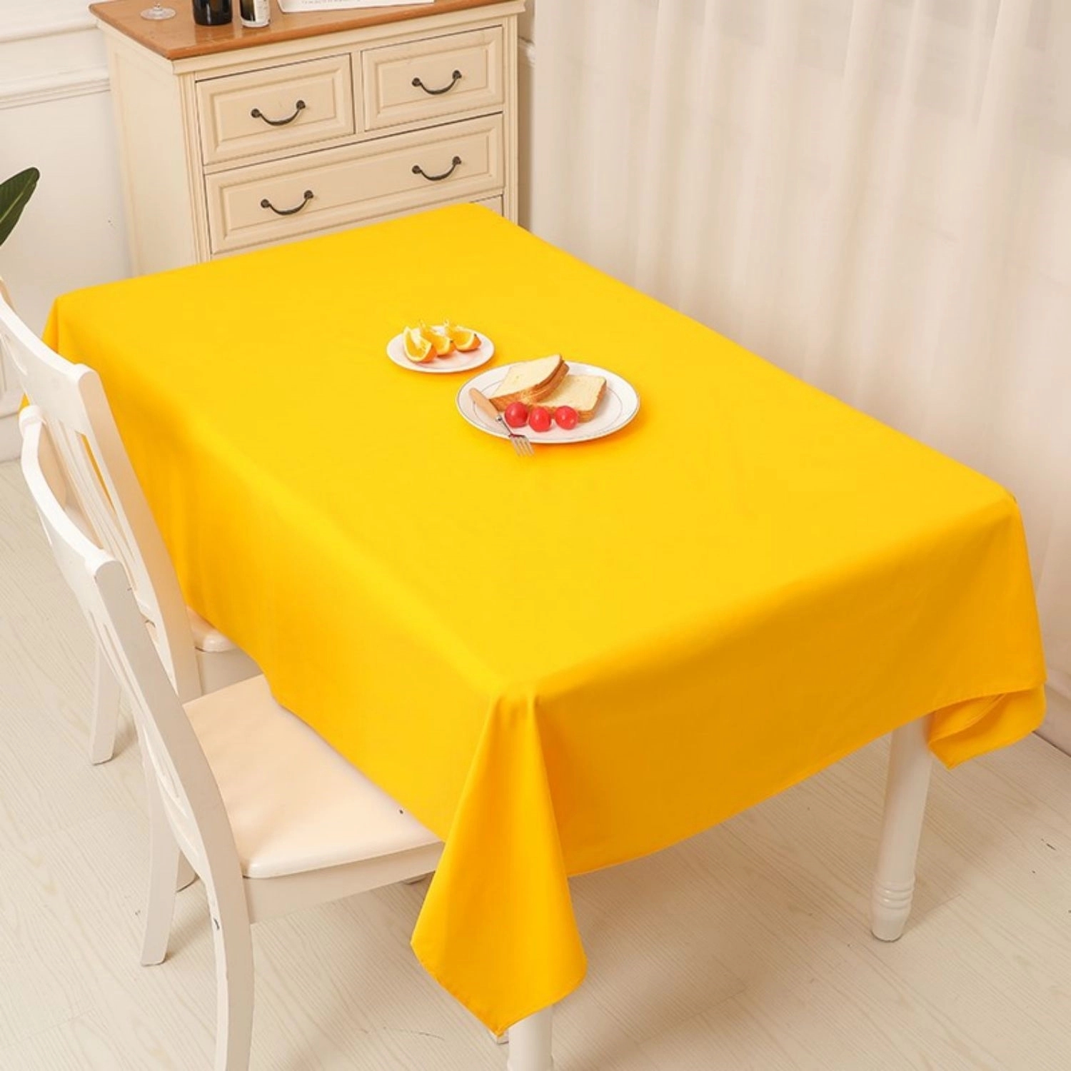 Tablecloth Rectangular Cotton Table Cloth Fitted Cover 4