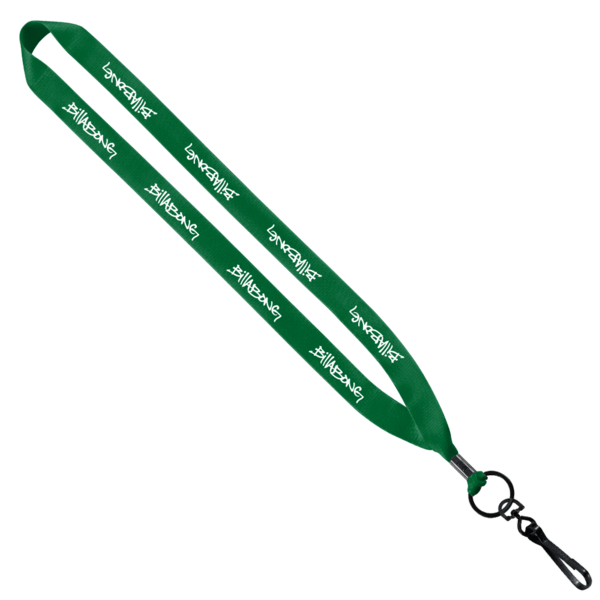 3/4" Polyester Lanyard with Metal Crimp & Swivel Snap Hook 18