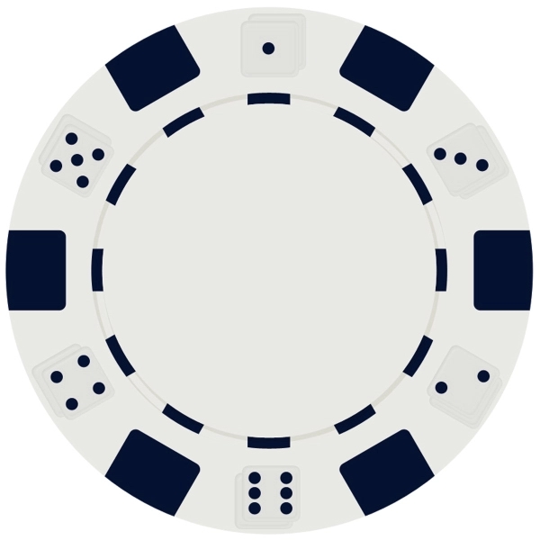 Dice Style Poker Chip with 1 Side Imprint (10 Colors) 1