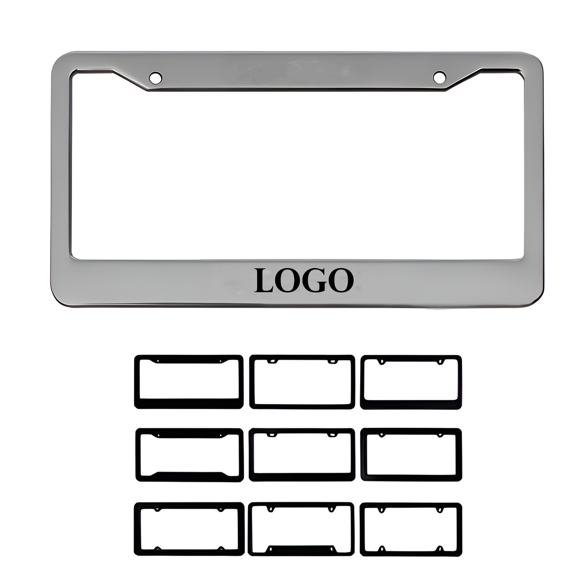 UV Printing Full Color Metal License Plate Frames 2