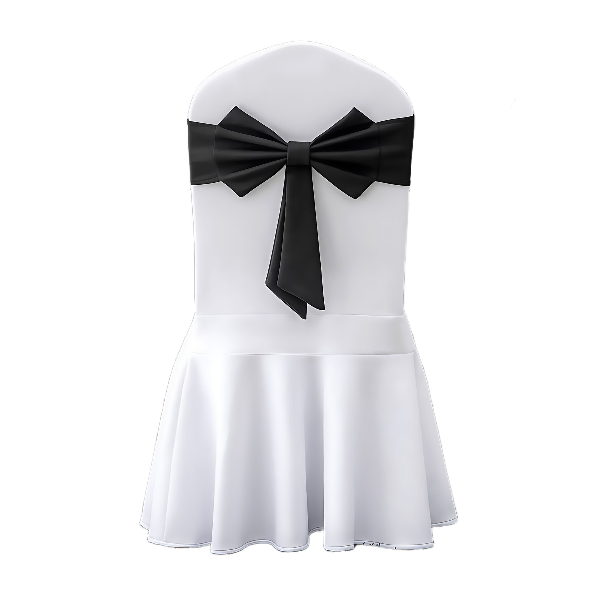 Elastic No-Tie Bow Chair Back Sash for Banquet Wedding Decoration 15