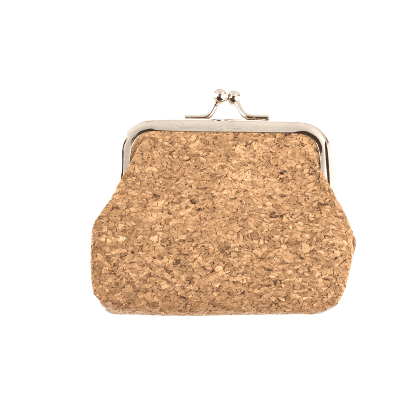 Retro cork coin purse with kiss Lock/leather wallet 3